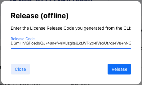 Paste release code